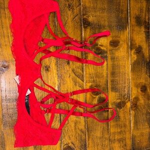 NWT Red Lace Strappy‎ Bralette